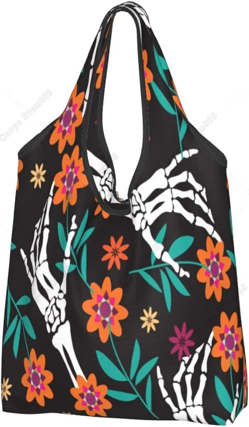 Sweet Floral Skulls Halloween Women Shopping Bags Washable Foldable Shopping Bags Recycling Bags Portable Shopper Candy Bag
Sweet Floral Skulls Halloween Women Shopping Bags Washable Foldable Shopping Bags Recycling Bags Portable Shopper Candy Bag