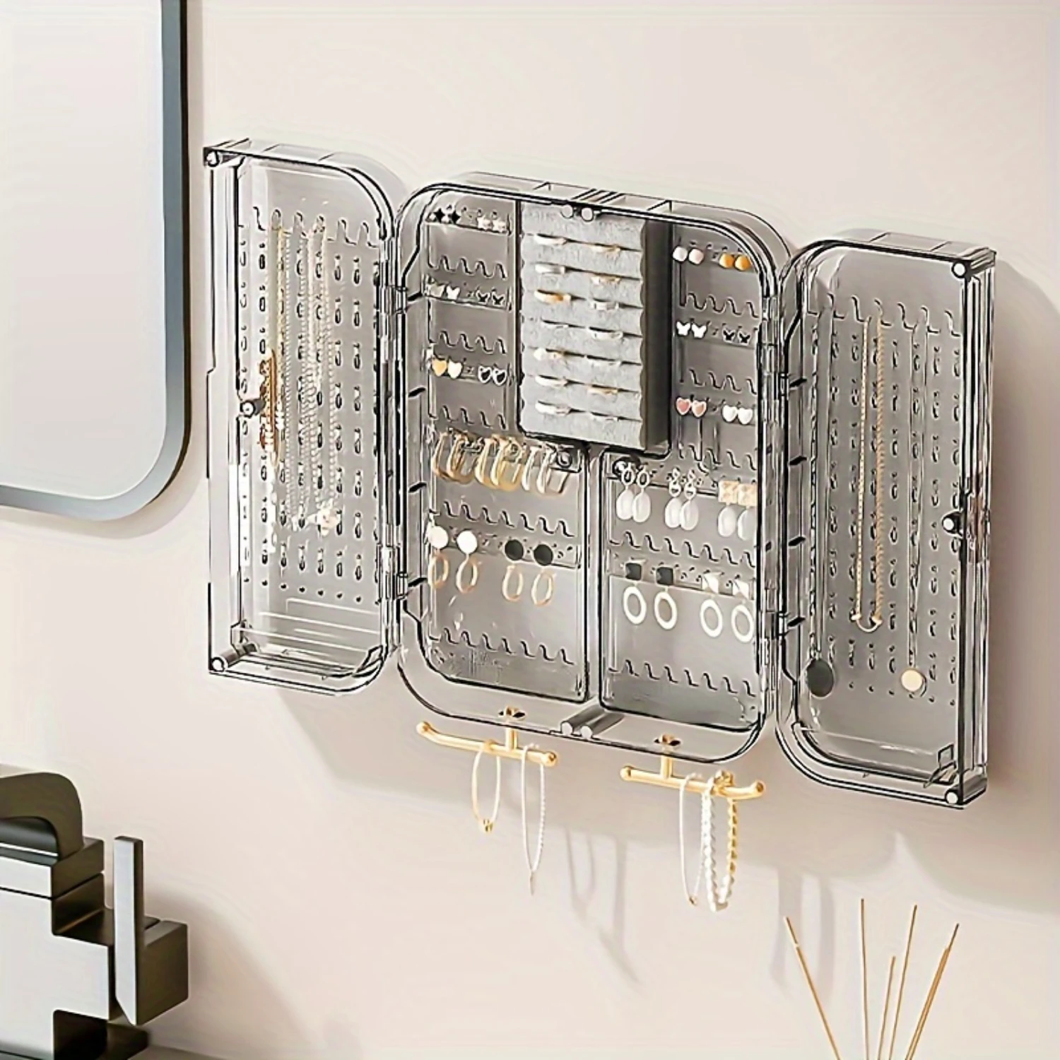 Wall-mounted Jewelry Box, Large Capacity Multi-functional Rack For Earrings, Necklaces, And Other Jewelry, Exquisite Jewelry O
Wall-mounted Jewelry Box, Large Capacity Multi-functional Rack For Earrings, Necklaces, And Other Jewelry, Exquisite Jewelry O