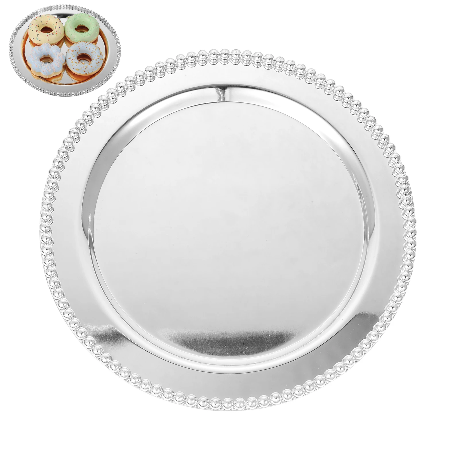 Metal Fruit Plate European Style Dish Home Storage Silver Dessert Tray Retro Design Smooth Edge Food ganizer Cake Cupcake
Metal Fruit Plate European Style Dish Home Storage Silver Dessert Tray Retro Design Smooth Edge Food ganizer Cake Cupcake