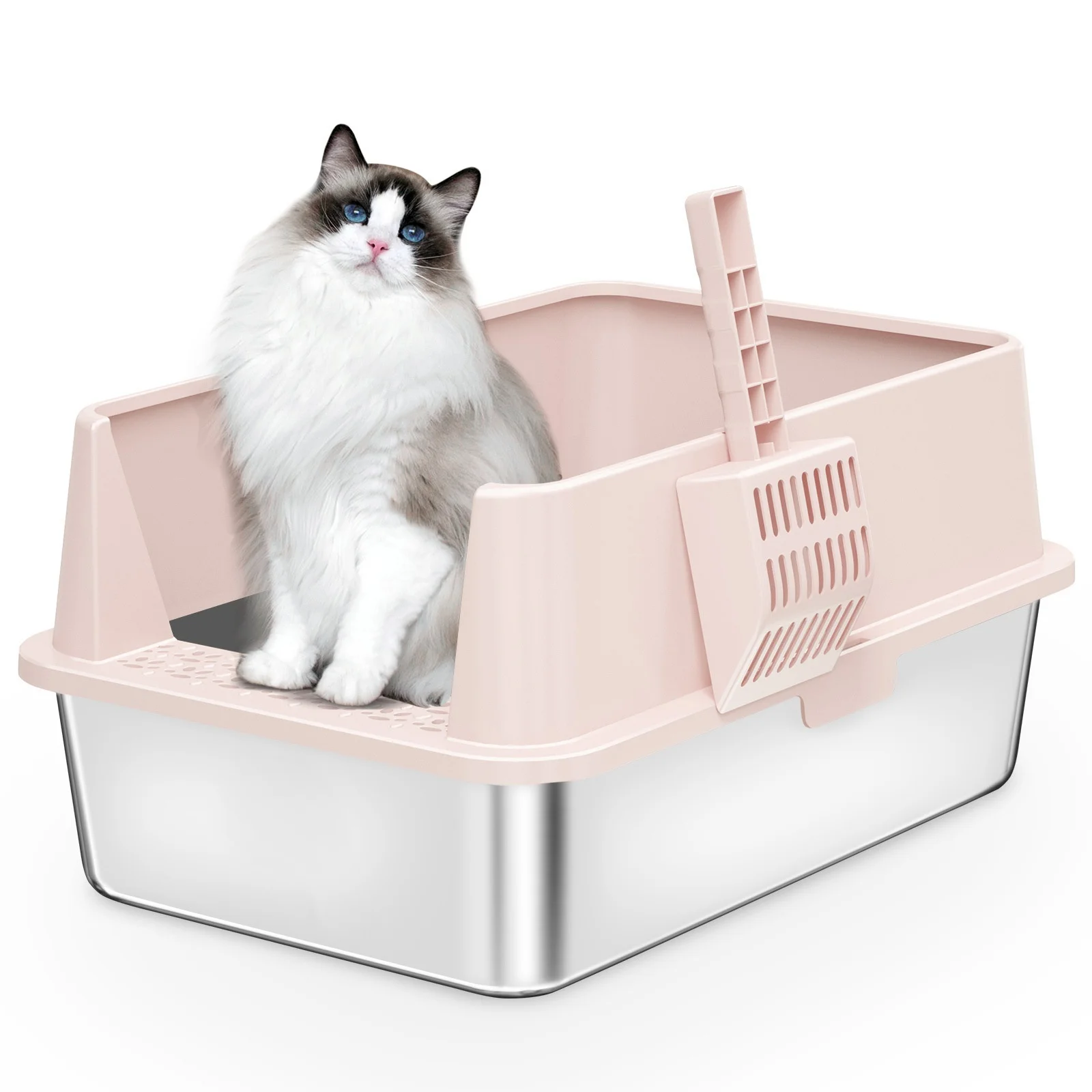 Stainless Steel Litter Box with Lid XL Cat Litter Box High Sided Extra Large Cat Litter Box Metal Cat Toilet Anti-Leakage
Stainless Steel Litter Box with Lid XL Cat Litter Box High Sided Extra Large Cat Litter Box Metal Cat Toilet Anti-Leakage