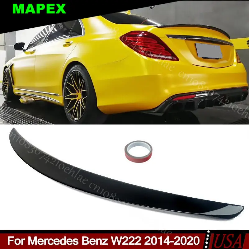 Спойлер заднего багажника, крыла блеск для губ черный для Mercedes Benz W222 S63 AMG 2014-2020
Спойлер заднего багажника, крыла блеск для губ черный для Mercedes Benz W222 S63 AMG 2014-2020