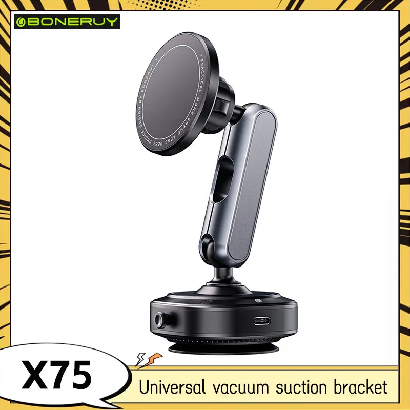 Boneruy X75 Magnetic Phone Stand Vacuum Adhesive Photography Stand 360 Degree Rotating Foldable Video Recording Car Phone Stand
Boneruy X75 Magnetic Phone Stand Vacuum Adhesive Photography Stand 360 Degree Rotating Foldable Video Recording Car Phone Stand
