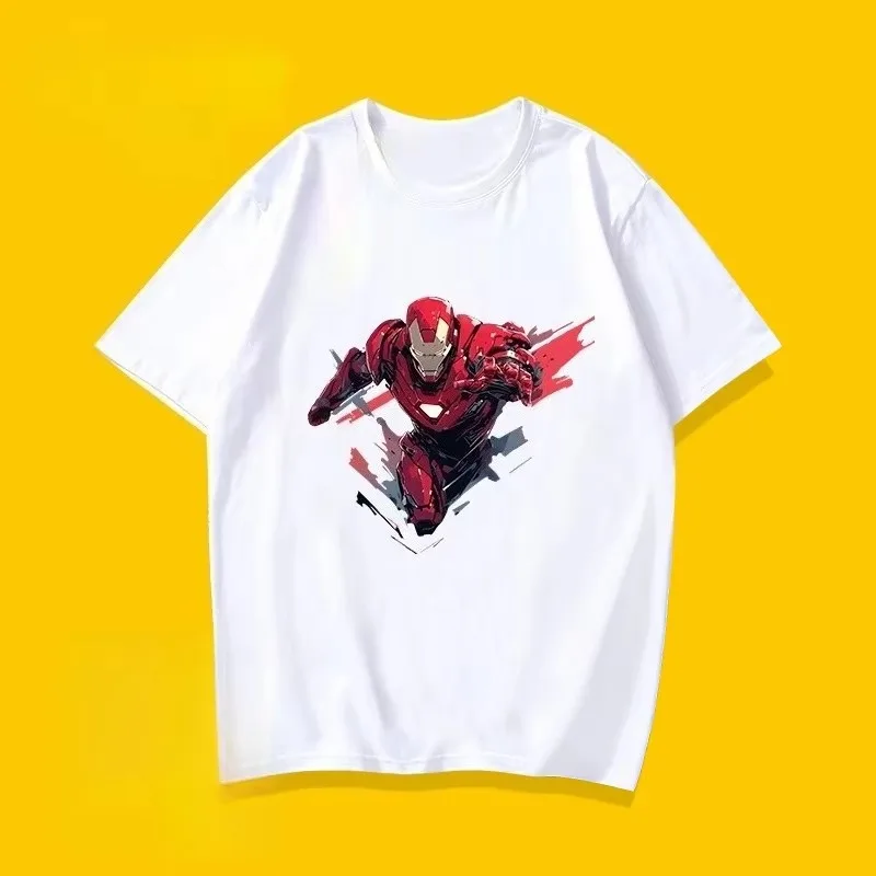 Marvel авторизованный выпуск новой высококачественной мужской футболки с принтом Iron Man и свободными короткими рукавами на осень.
Marvel авторизованный выпуск новой высококачественной мужской футболки с принтом Iron Man и свободными короткими рукавами на осень.