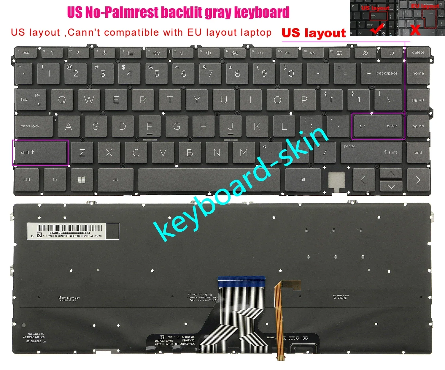 Новая Серая клавиатура с подсветкой США для HP ENVY X360 13-ay TPN-C147 13-BA 13T-BA TPN-C145 13-BD 13m-BD 15-ES 15M-ES 15-EU 15M-EU
Новая Серая клавиатура с подсветкой США для HP ENVY X360 13-ay TPN-C147 13-BA 13T-BA TPN-C145 13-BD 13m-BD 15-ES 15M-ES 15-EU 15M-EU