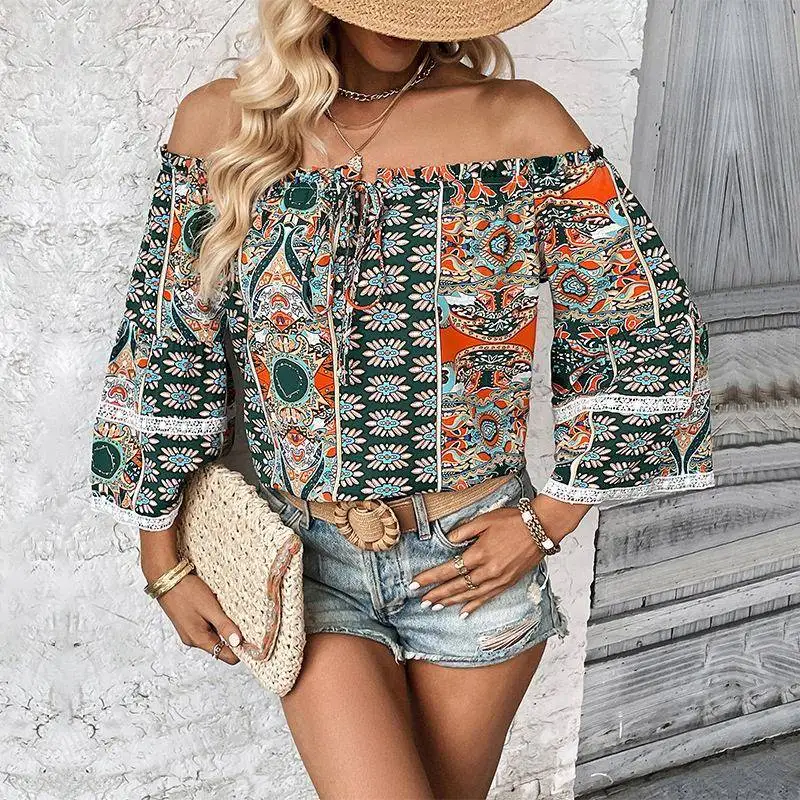 Fashionable Ethnic Print Women's Shirt Summer Cross-Border Polyester Chiffon Sleeveless Elegant Style Floral Patterned Top
Fashionable Ethnic Print Women's Shirt Summer Cross-Border Polyester Chiffon Sleeveless Elegant Style Floral Patterned Top