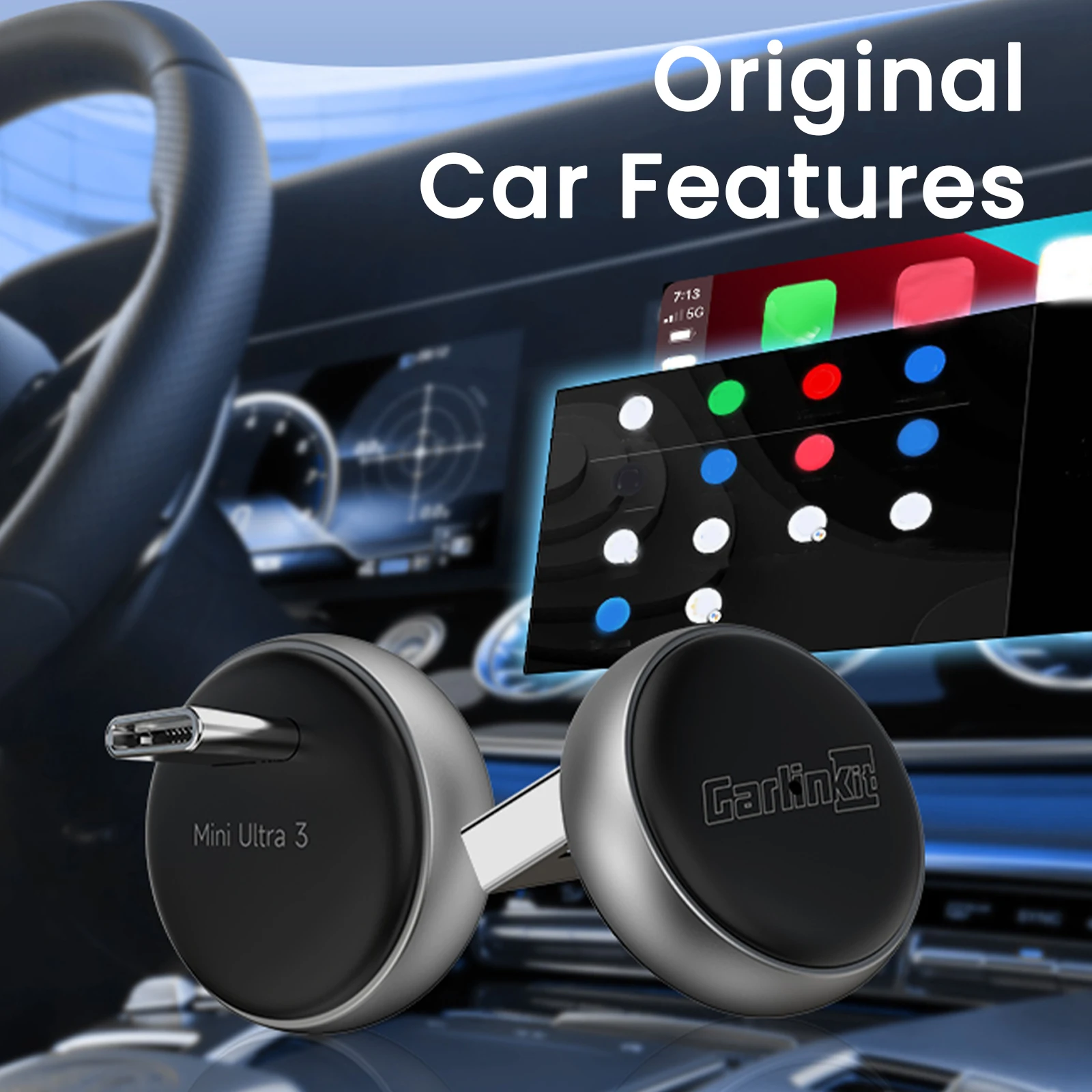 Auto Adapter Plug and Play CarPlay Dongle Convert Wired To Wireless Car Adapter for iPhone & Android for CarPlay & Android Auto
Auto Adapter Plug and Play CarPlay Dongle Convert Wired To Wireless Car Adapter for iPhone & Android for CarPlay & Android Auto