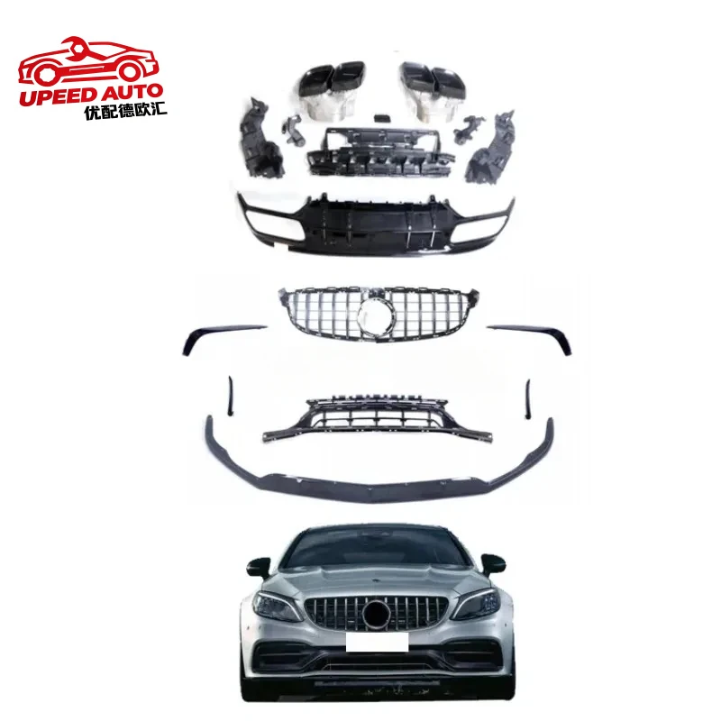 Suitable for Hot Selling Factory Sales 2019 C63S Style Front rear lip grille Body Kits C Class W205 C63 2015-2021
Suitable for Hot Selling Factory Sales 2019 C63S Style Front rear lip grille Body Kits C Class W205 C63 2015-2021