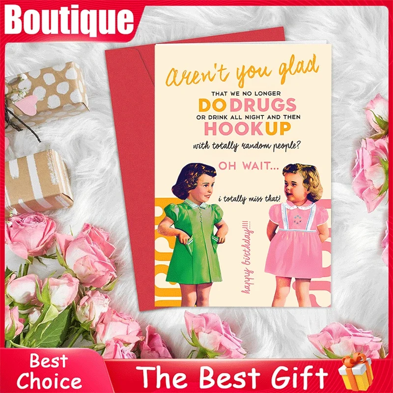 Funny Retro Birthday Card for Best Friend, Nostalgic Vintage Style Greeting Card, Hilarious Adult Humor Card M
Funny Retro Birthday Card for Best Friend, Nostalgic Vintage Style Greeting Card, Hilarious Adult Humor Card M