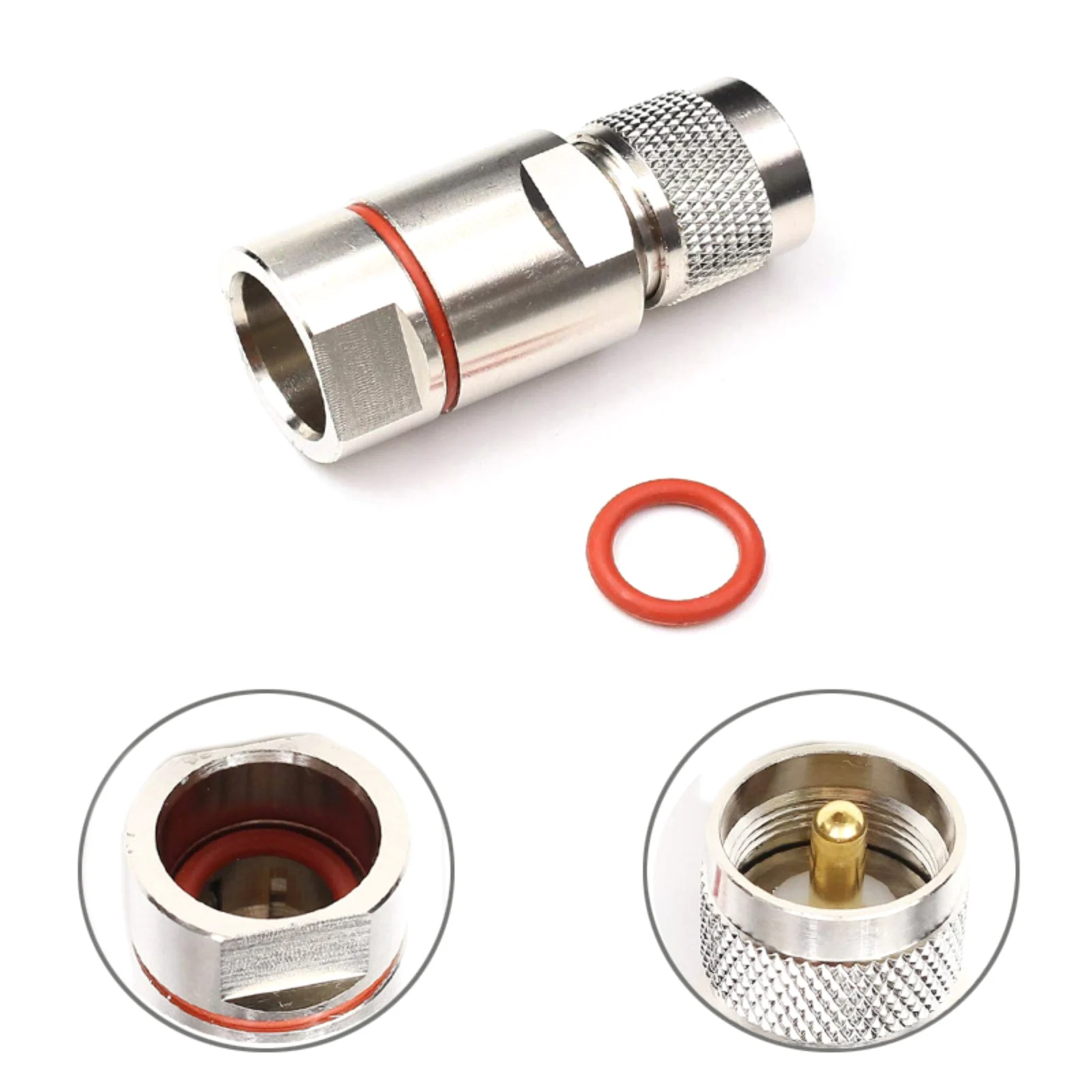 UHF-разъем PL259 (штекер) зажимного типа для коаксиального кабеля 1/2 дюйма, 50 Ом, с позолоченным контактом, никелированный латунный корпус, для антенн радиолюбительских станций
UHF-разъем PL259 (штекер) зажимного типа для коаксиального кабеля 1/2 дюйма, 50 Ом, с позолоченным контактом, никелированный латунный корпус, для антенн радиолюбительских станций