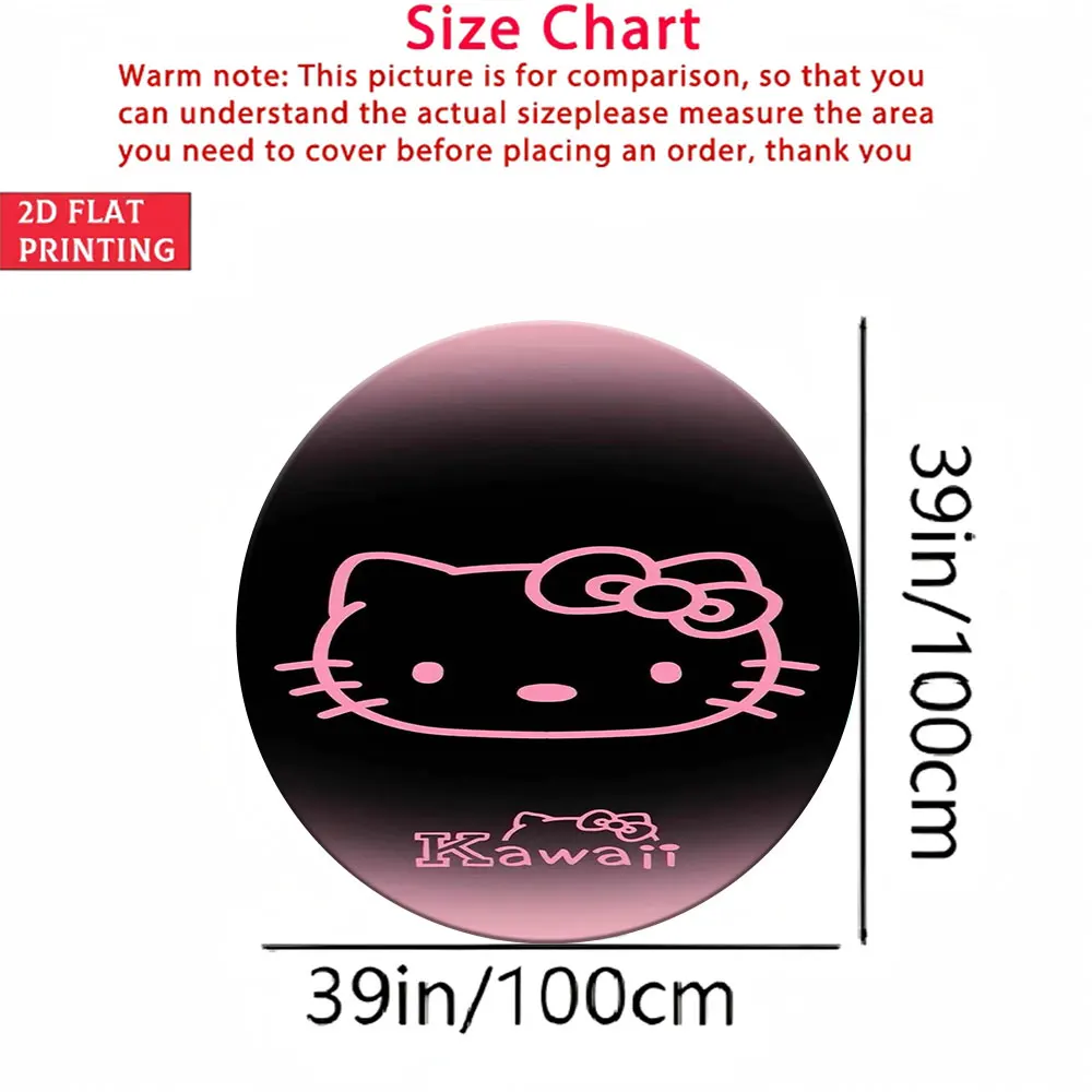 Soft Round Floor Mat for Kids Room, Cute Minimalist Hello Kitty Pink Line Art Print Anti-Slip Nursery Play Rug, 39Inch Cartoon D
Soft Round Floor Mat for Kids Room, Cute Minimalist Hello Kitty Pink Line Art Print Anti-Slip Nursery Play Rug, 39Inch Cartoon D