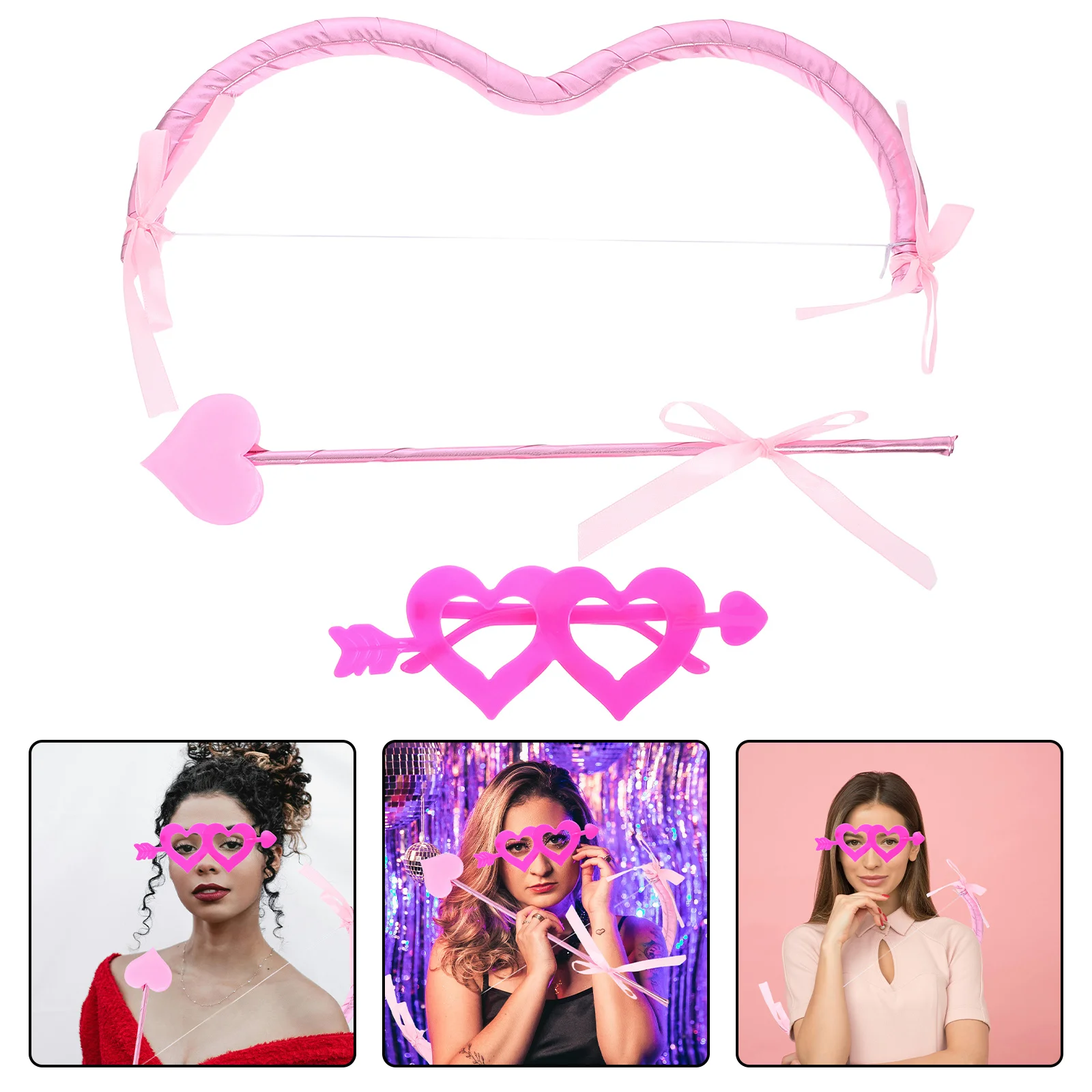 1Set Valentine's Cupid Bow and Heart Arrows Costume Accessories Cosplay Props Romantic Party Bachelorette Photo Decor
1Set Valentine's Cupid Bow and Heart Arrows Costume Accessories Cosplay Props Romantic Party Bachelorette Photo Decor