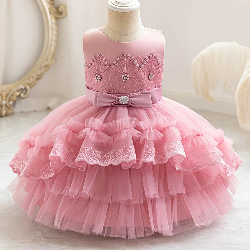 Party Dresses For Girl Formal Prom Wedding Dress Beaded Embroidery Mesh Princess Dress For Infant Baby 1st Birthday Baptism Gown
Party Dresses For Girl Formal Prom Wedding Dress Beaded Embroidery Mesh Princess Dress For Infant Baby 1st Birthday Baptism Gown