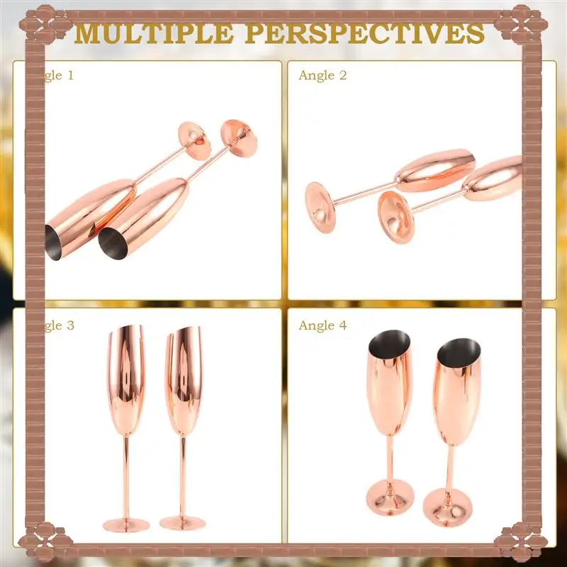 24-Hour Delivery Set Of 2 Stainless Steel Champagne Wine Flutes Glasses Rose Gold Unbreakable Shatterproof
24-Hour Delivery Set Of 2 Stainless Steel Champagne Wine Flutes Glasses Rose Gold Unbreakable Shatterproof