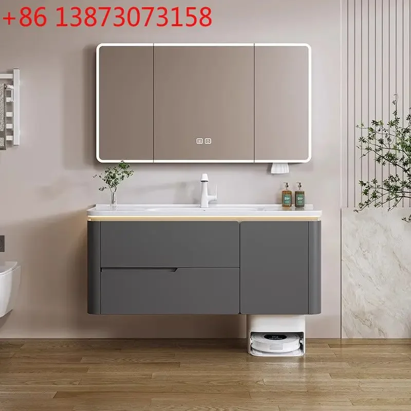 Oak robot vacuum cleaner bathroom cabinet hand washing washbasin cabinet combination
Oak robot vacuum cleaner bathroom cabinet hand washing washbasin cabinet combination