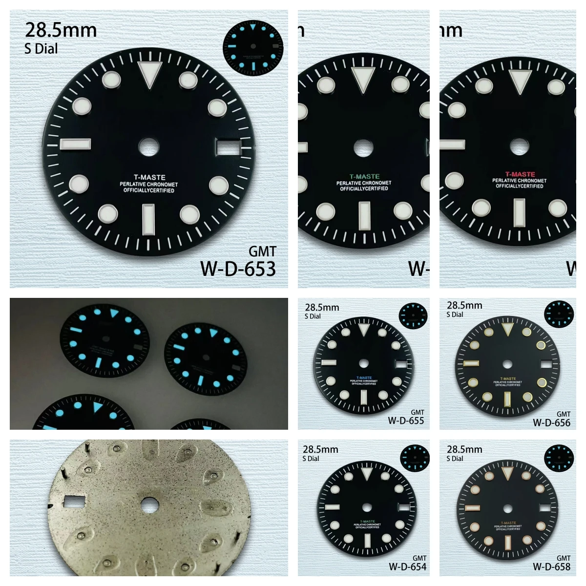 28.5mm S Logo GMT Dial Fit NH34 Movement Ice Blue Luminous Matte Blaack High-Quality Watch Modification Accessories
28.5mm S Logo GMT Dial Fit NH34 Movement Ice Blue Luminous Matte Blaack High-Quality Watch Modification Accessories