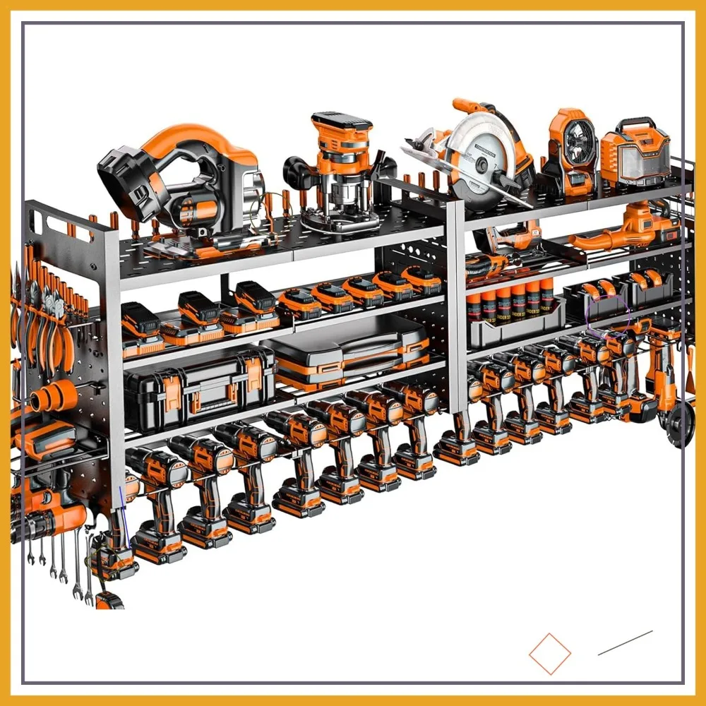 Настенный органайзер для инструментов 66 дюймов, сверхбольшой, усиленный, с 18 держателями для дрелей, грузоподъемность 600 фунтов, для гаража и мастерской
Настенный органайзер для инструментов 66 дюймов, сверхбольшой, усиленный, с 18 держателями для дрелей, грузоподъемность 600 фунтов, для гаража и мастерской