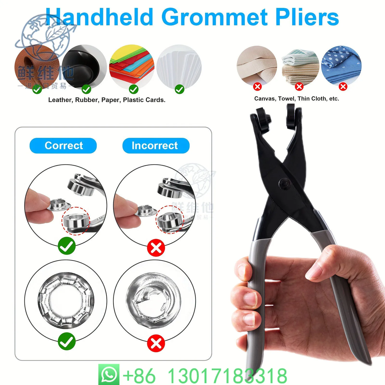 10MM Eyelet Pliers for Leather Bags Clothing Shoes Durable Grommet Setting Hand Tool Kit
10MM Eyelet Pliers for Leather Bags Clothing Shoes Durable Grommet Setting Hand Tool Kit