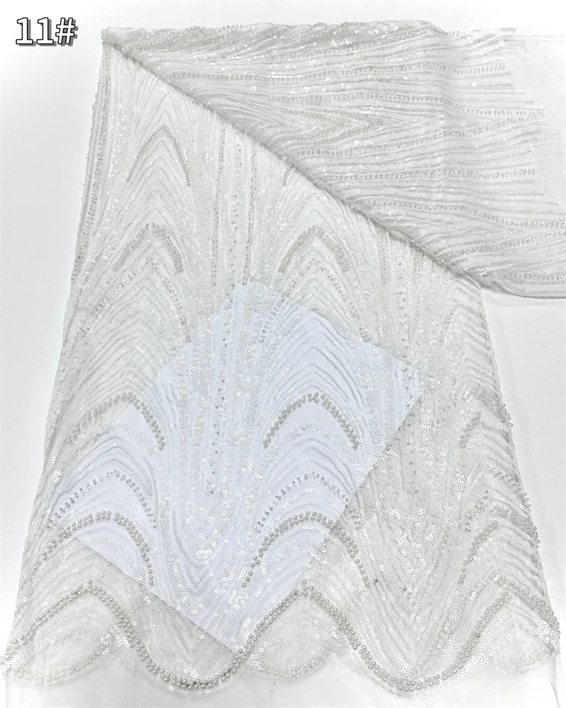 Luxury African Sequins Beaded Lace Fabric High Quality Nigerian Wedding Bridal Embroidery French Tulle for Groom Sewing
Luxury African Sequins Beaded Lace Fabric High Quality Nigerian Wedding Bridal Embroidery French Tulle for Groom Sewing