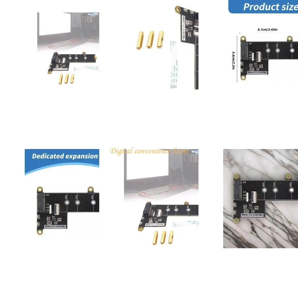 97QA M.2 NVMe SSD Adapter Board Support 230 2260 2242 2280 Disks For RPI 5