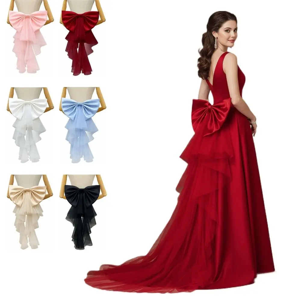 Elegant Bridal Belt Satin Mesh Big Satin Bow Detachable Single Layer Evening Gown Waist Accessories
Elegant Bridal Belt Satin Mesh Big Satin Bow Detachable Single Layer Evening Gown Waist Accessories