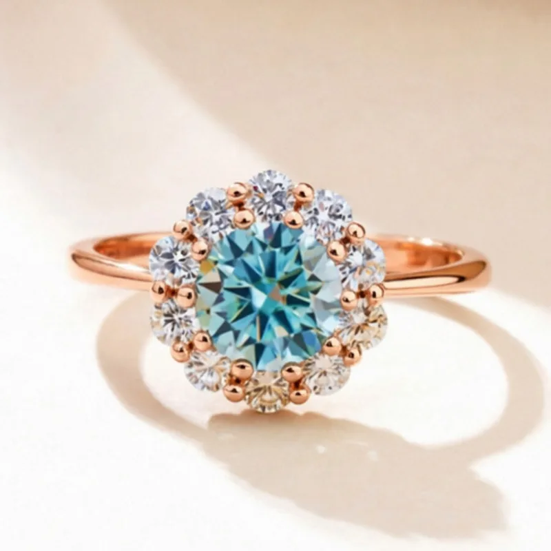 Jellystory S925 Sterling Silver Halo Ring With 1CT Moissanite, Floral Setting Wedding & Engagement Jewelry Gift For Ladies
Jellystory S925 Sterling Silver Halo Ring With 1CT Moissanite, Floral Setting Wedding & Engagement Jewelry Gift For Ladies