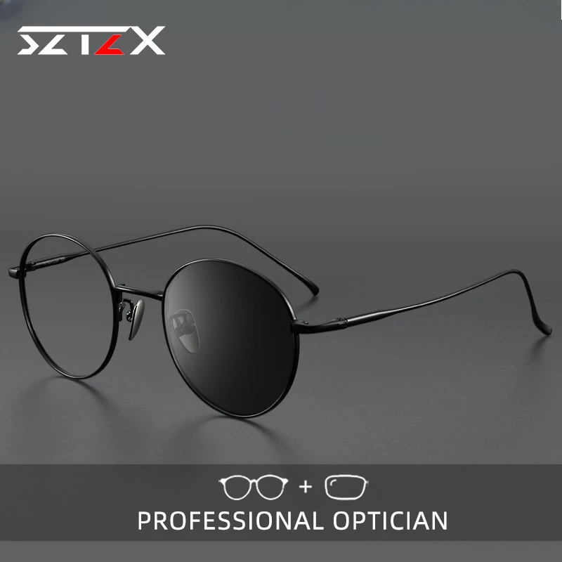 SZTZX Ultra Light Pure Titanium Anti Blue Light Glasses Men Women Retro Round Reading Glasses Prescription Photochromic Glasses
SZTZX Ultra Light Pure Titanium Anti Blue Light Glasses Men Women Retro Round Reading Glasses Prescription Photochromic Glasses