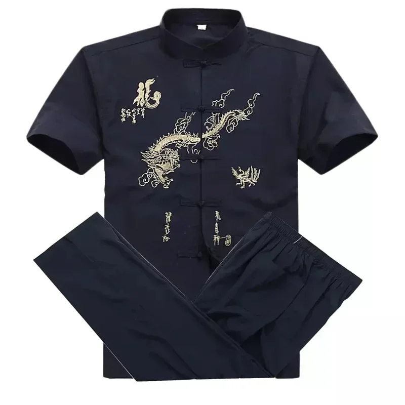 Chinese Men Cotton Kung Fu Suit Embroidery Wu Shu Uniform Tai Chi Clothing Short Sleeve Shirt+Pant M L XL XXL XXXL
Chinese Men Cotton Kung Fu Suit Embroidery Wu Shu Uniform Tai Chi Clothing Short Sleeve Shirt+Pant M L XL XXL XXXL
