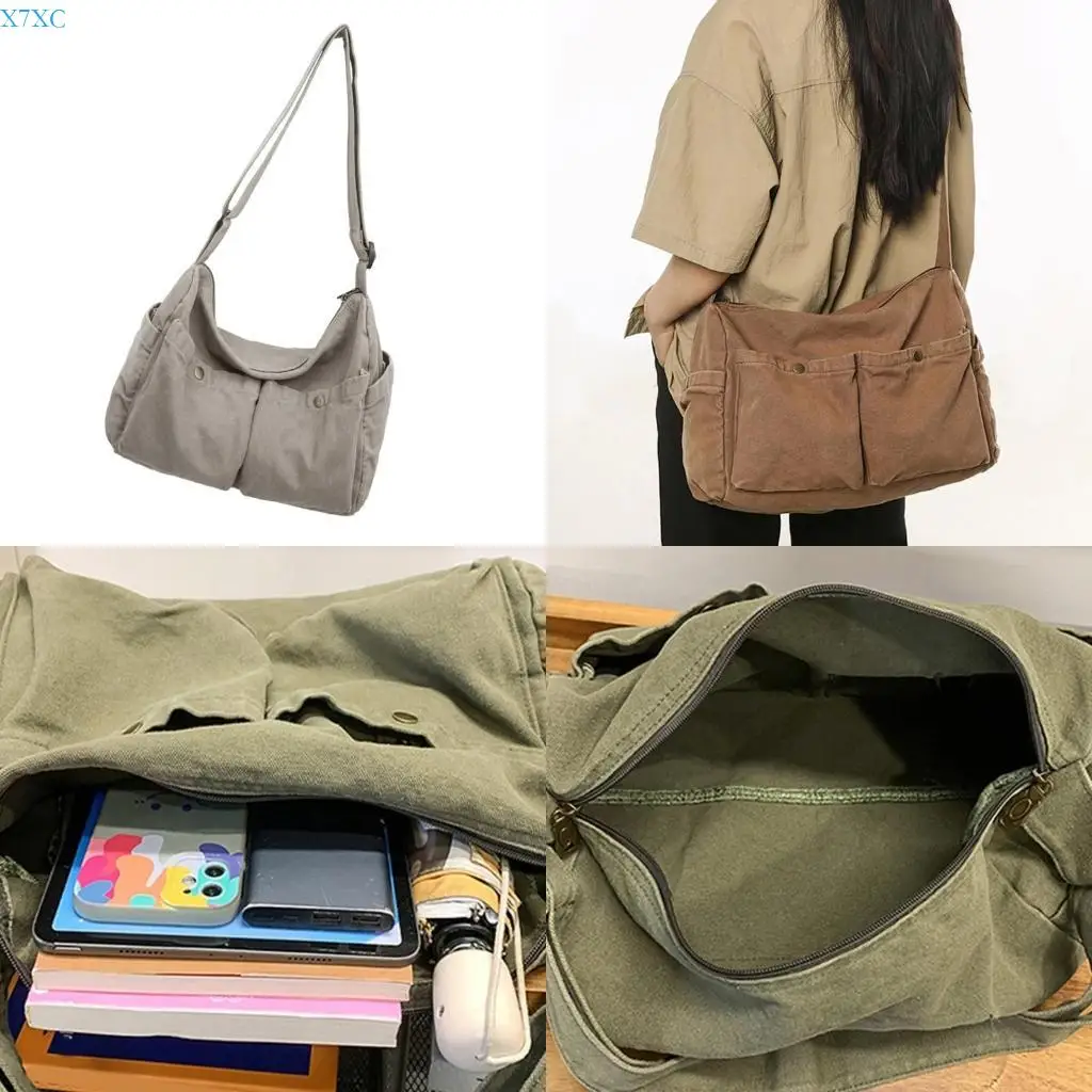 X7XC Canvas Bag Large Handbag Crossbody Shoulder Bag Handbag with Pockets
X7XC Canvas Bag Large Handbag Crossbody Shoulder Bag Handbag with Pockets