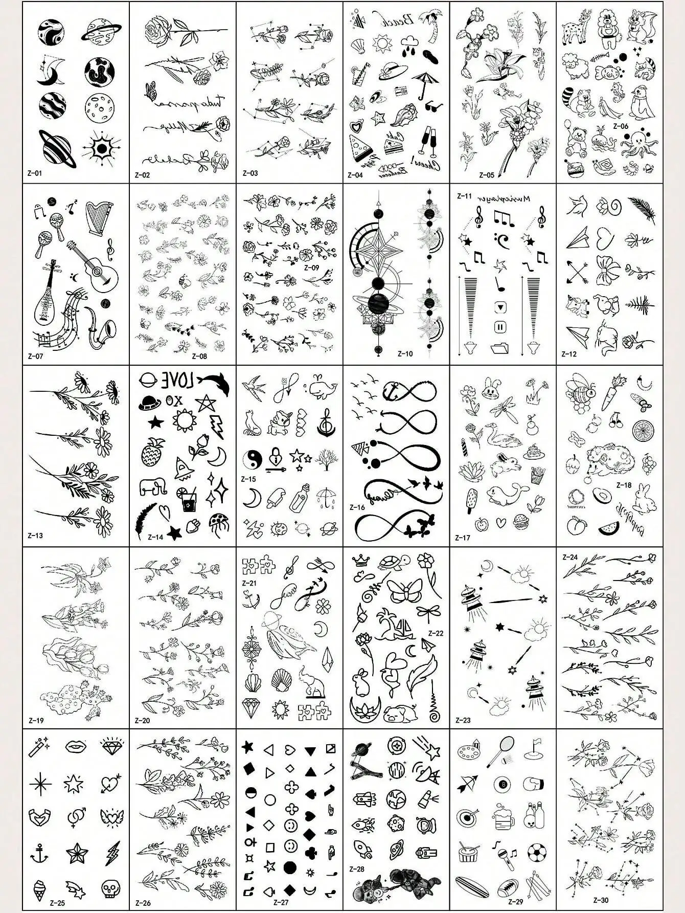 (30 Pieces Per Set) Creative Black Small Design Temporary Tattoo Stickers, Realistic Tree Branches, Starry Sky, Butterfly Flower Tattoos Suitable For Men And Women, Waterproof, Suitable For Arms, Face, Fingers, And Neck,Sketch Style
(30 Pieces Per Set) Creative Black Small Design Temporary Tattoo Stickers, Realistic Tree Branches, Starry Sky, Butterfly Flower Tattoos Suitable For Men And Women, Waterproof, Suitable For Arms, Face, Fingers, And Neck,Sketch Style