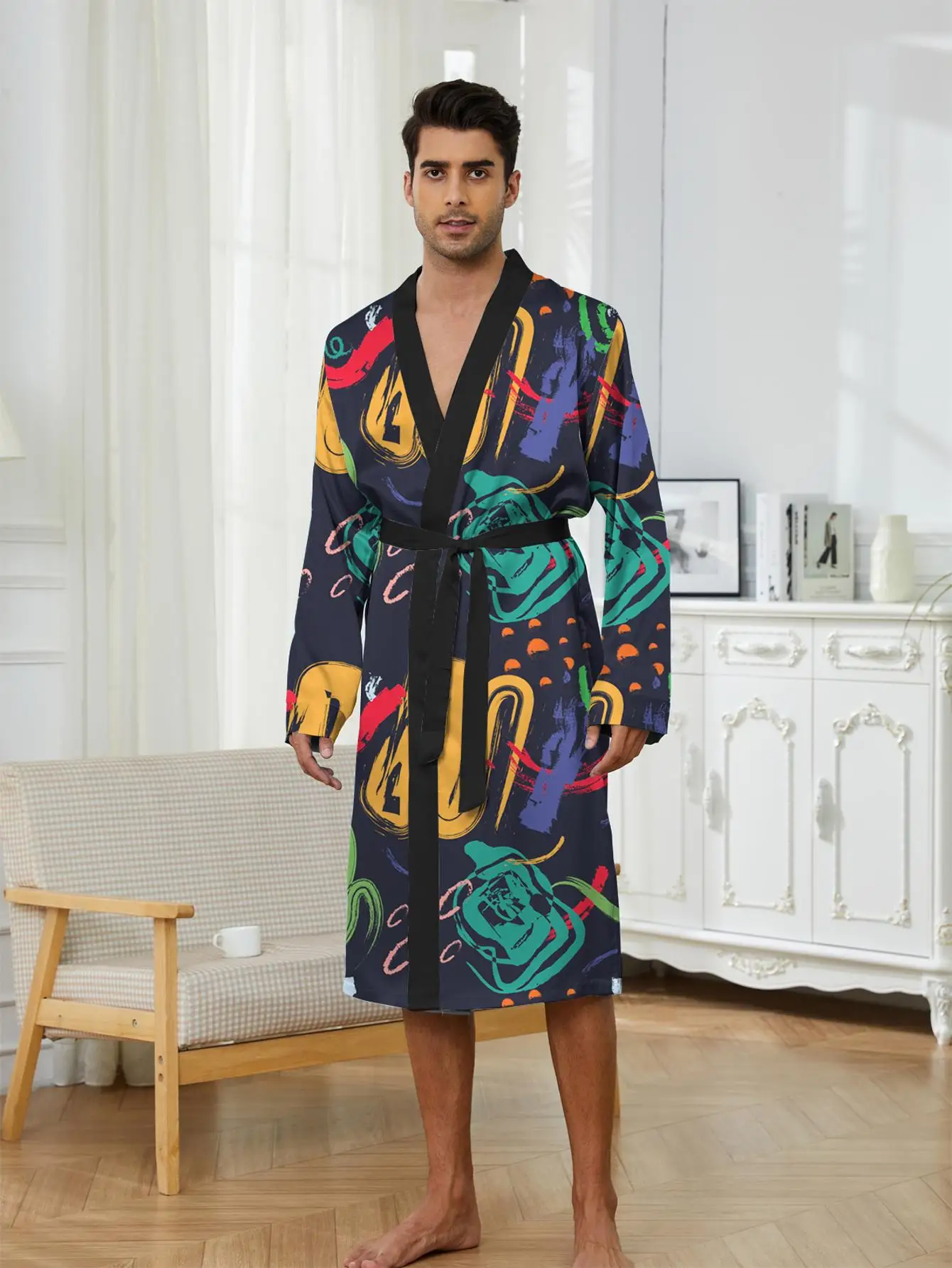 1pcs Men's Robes 2026 Spring/Summer Bathrobe man Sleepwear Breathable Robe man Sleepwear Graphic 3D Printed Bathrobe
1pcs Men's Robes 2026 Spring/Summer Bathrobe man Sleepwear Breathable Robe man Sleepwear Graphic 3D Printed Bathrobe