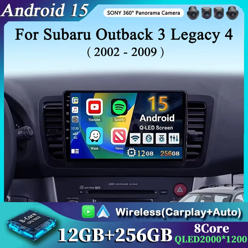 Android 15 QLED для Subaru Outback 3 Legacy 4 2002-2009 Автомобильный радиоприемник Мультимедийный видеоплеер GPS-навигация DVD 2Din 4G WIFI DSP
Android 15 QLED для Subaru Outback 3 Legacy 4 2002-2009 Автомобильный радиоприемник Мультимедийный видеоплеер GPS-навигация DVD 2Din 4G WIFI DSP