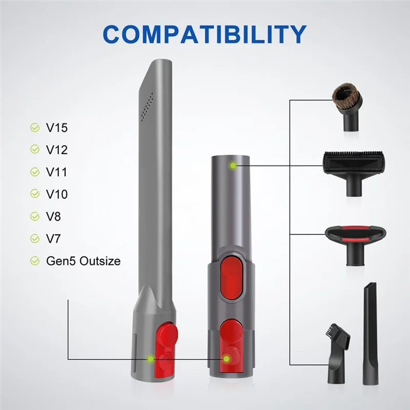 ABGH-For Dyson V15 V12 V11 V10 V8 V7 Vacuum Cleaner, Crevice Tool Horse Hair Dust Brush Vacuum Accessories
ABGH-For Dyson V15 V12 V11 V10 V8 V7 Vacuum Cleaner, Crevice Tool Horse Hair Dust Brush Vacuum Accessories