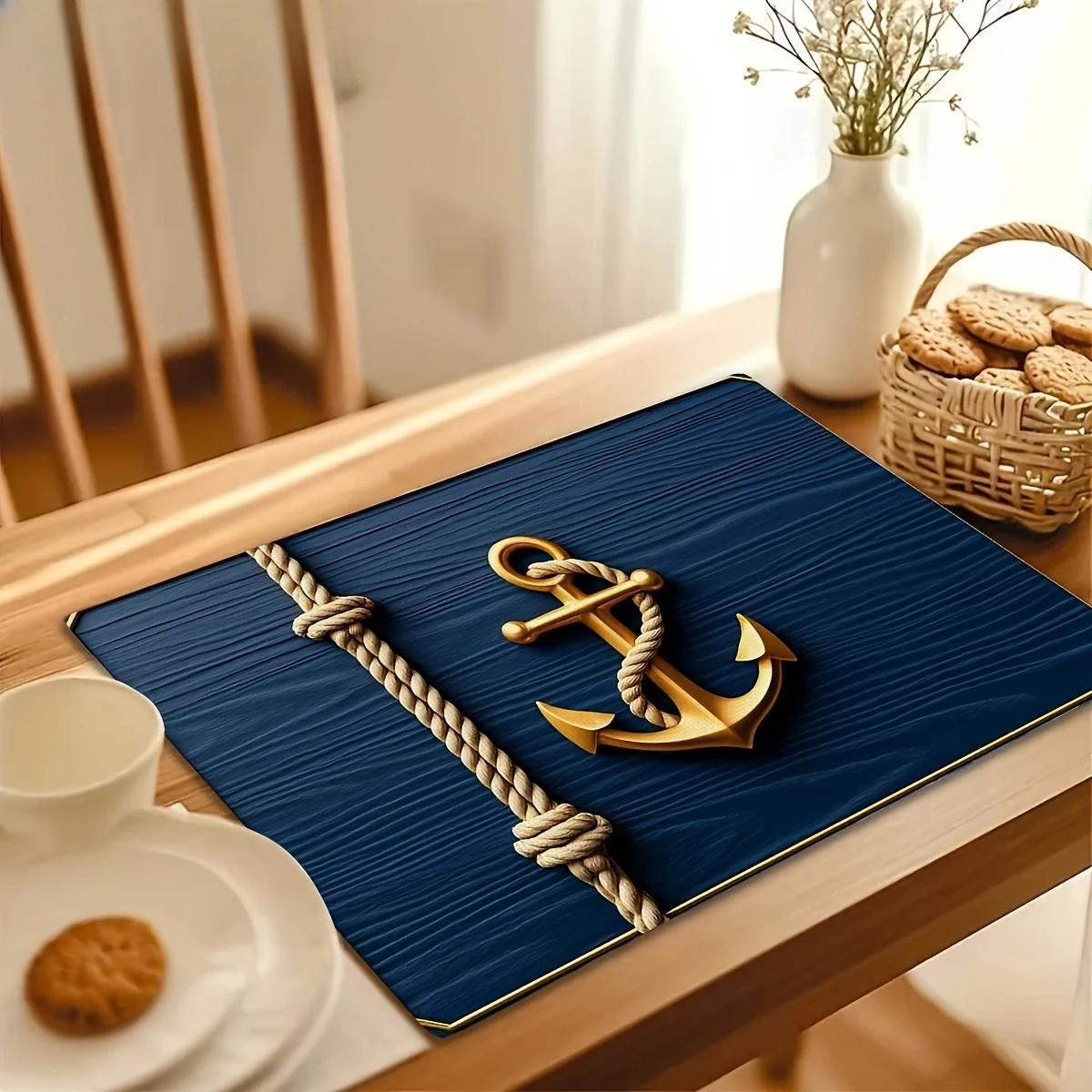 1pcs Summer Navy Anchor and Rope Tableware Set, Heat-Resistant Rectangular Tableware, Decorative Washable Dining Table,
1pcs Summer Navy Anchor and Rope Tableware Set, Heat-Resistant Rectangular Tableware, Decorative Washable Dining Table,