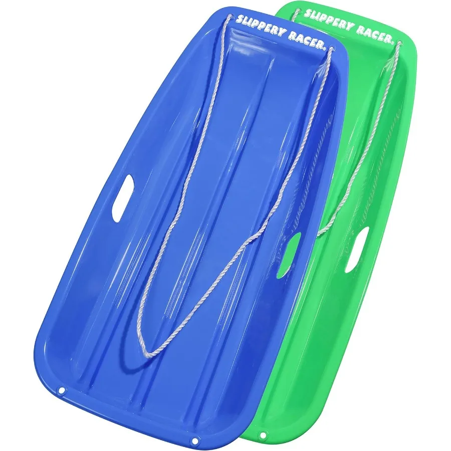 Flexible Toddler Plastic Toboggan Snow Sled with Pull Rope for 1 Adult or Kid Rider in Blue and Red 2 Pack
Flexible Toddler Plastic Toboggan Snow Sled with Pull Rope for 1 Adult or Kid Rider in Blue and Red 2 Pack