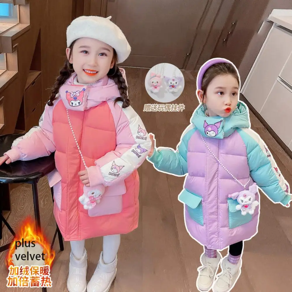 Kawaii Sanrio Kuromi Girls Plus Velvet Padded Jacket Hooded Jacket Kids Anime Cartoon Cotton Clothes Winter Children's Clothing
Kawaii Sanrio Kuromi Girls Plus Velvet Padded Jacket Hooded Jacket Kids Anime Cartoon Cotton Clothes Winter Children's Clothing