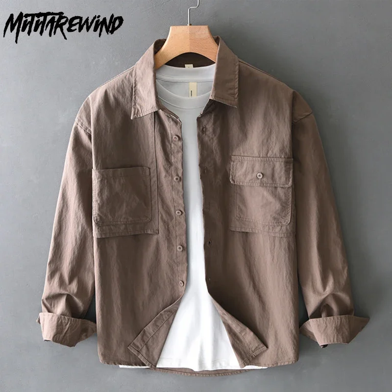 Японские винтажные рубашки-карго для мужчин, весенне-осенние повседневные свободные рубашки 4XL, мужские рубашки с длинными рукавами и лацканами с двойными карманами, новинка 2025 г.
Японские винтажные рубашки-карго для мужчин, весенне-осенние повседневные свободные рубашки 4XL, мужские рубашки с длинными рукавами и лацканами с двойными карманами, новинка 2025 г.