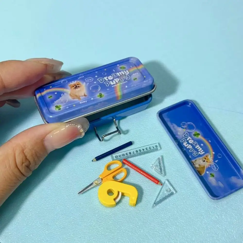 Double-layer Doll House Pencil Case Ruler Model Scene Decoration Mini Stationery Box Study Decor 1/12scale Miniature Iron Box
Double-layer Doll House Pencil Case Ruler Model Scene Decoration Mini Stationery Box Study Decor 1/12scale Miniature Iron Box