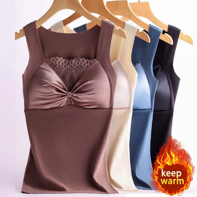 New Style Velvet Underwear Top with Chest Pad for Outer Wear for Women, Slim Fit, Traceless German Velvet Thermal Vest for Women
New Style Velvet Underwear Top with Chest Pad for Outer Wear for Women, Slim Fit, Traceless German Velvet Thermal Vest for Women