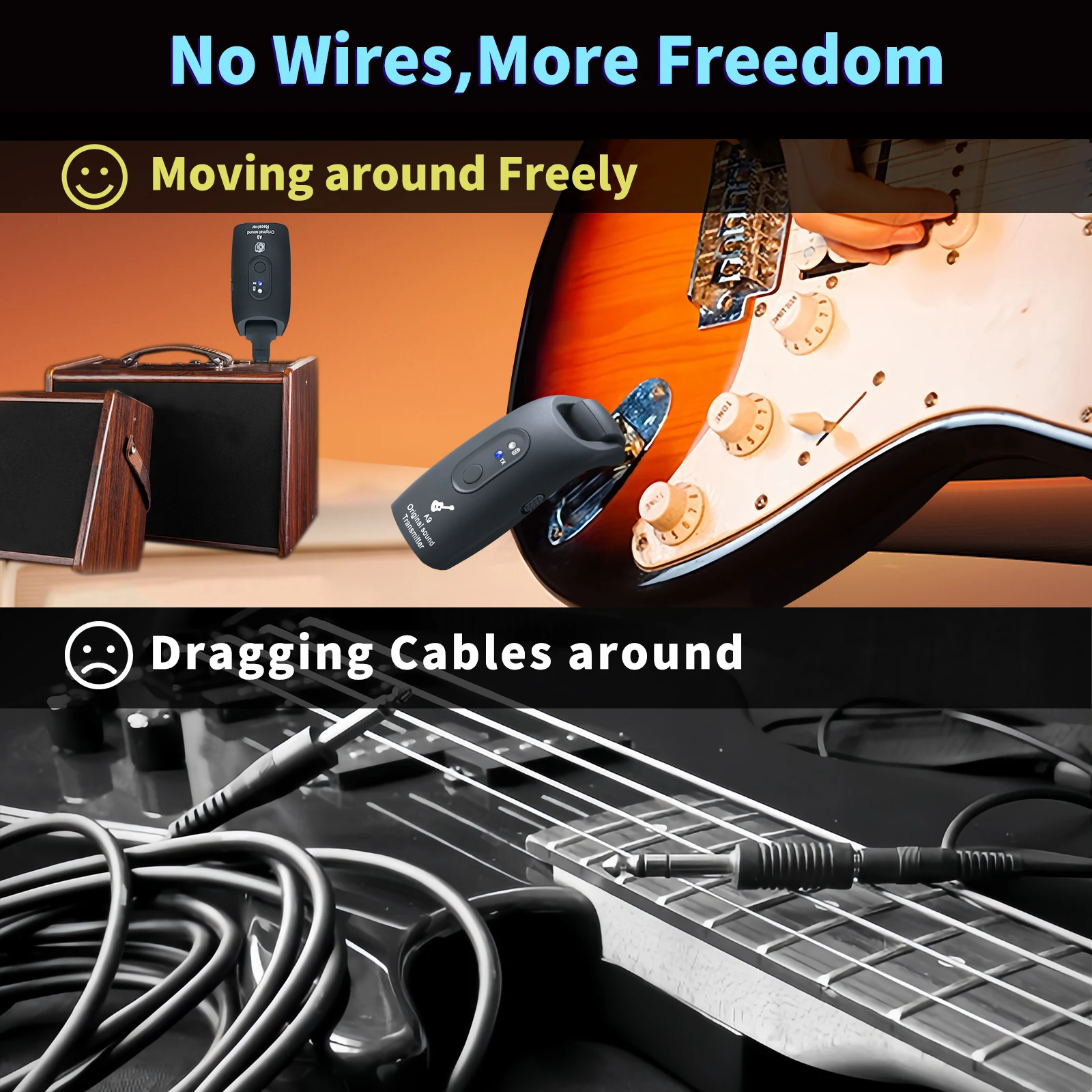 2026 New A9 2.4GHz Rechargeable Wireless Guitar System Guitar Transmitter and Receiver Pack Electric Wind Instrument Pickup Type
2026 New A9 2.4GHz Rechargeable Wireless Guitar System Guitar Transmitter and Receiver Pack Electric Wind Instrument Pickup Type