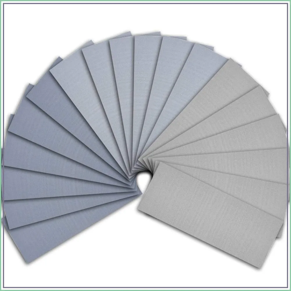 18 Pcs Wet Dry Sandpaper 3000 5000 7000 Grit, 9x3.6 Inch for Automotive Wood Furniture Finishing
18 Pcs Wet Dry Sandpaper 3000 5000 7000 Grit, 9x3.6 Inch for Automotive Wood Furniture Finishing
