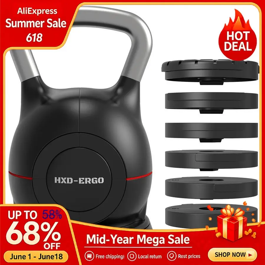 Adjustable Kettlebell Weight SetQuickly Adjusts Weights, Comfortable Grip, Ergonomic Kettlebell Sets For Home Gym , Custom
Adjustable Kettlebell Weight SetQuickly Adjusts Weights, Comfortable Grip, Ergonomic Kettlebell Sets For Home Gym , Custom