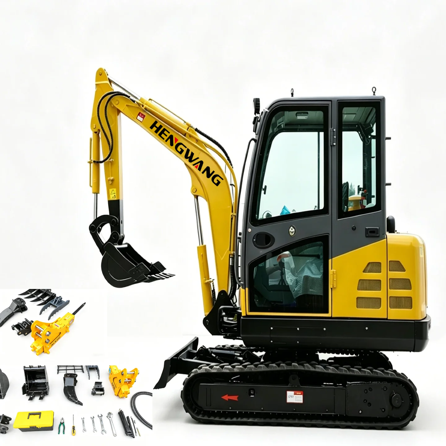 3.5 Ton Mini Excavator with Enclosed Cab & Air Conditioner Hydraulic Small Digger with Multiple Attachments for All Seasons Work
3.5 Ton Mini Excavator with Enclosed Cab & Air Conditioner Hydraulic Small Digger with Multiple Attachments for All Seasons Work