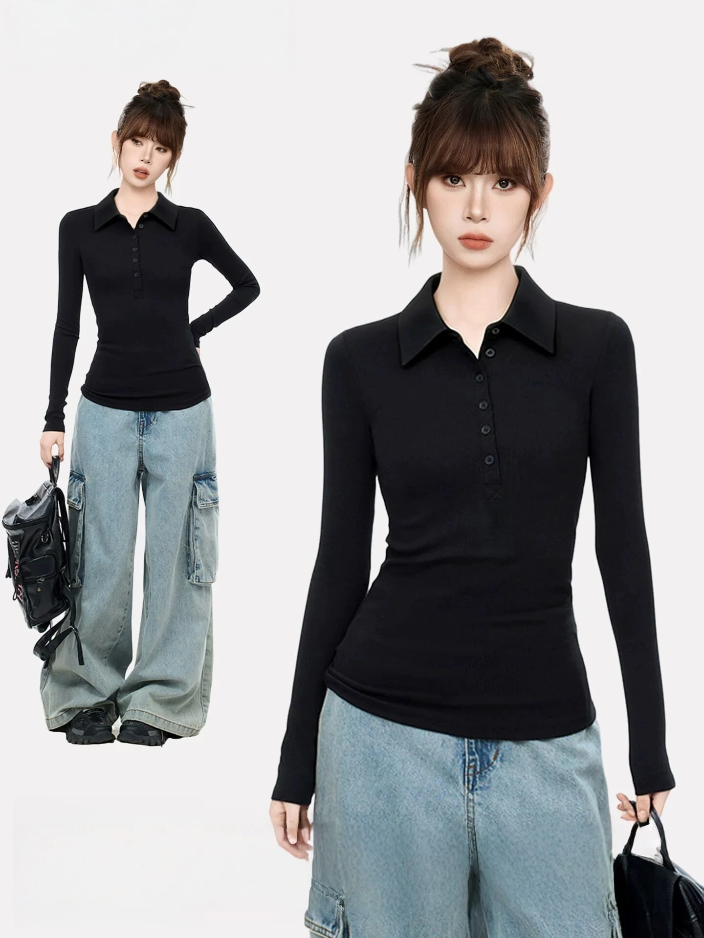 95 Cotton Long Sleeve Neck Base Shirt Women's plus Size Slim Fit Inner Wear Shoulder T-Shirt Autumn New Style Simple Pur...
95 Cotton Long Sleeve Neck Base Shirt Women's plus Size Slim Fit Inner Wear Shoulder T-Shirt Autumn New Style Simple Pur...