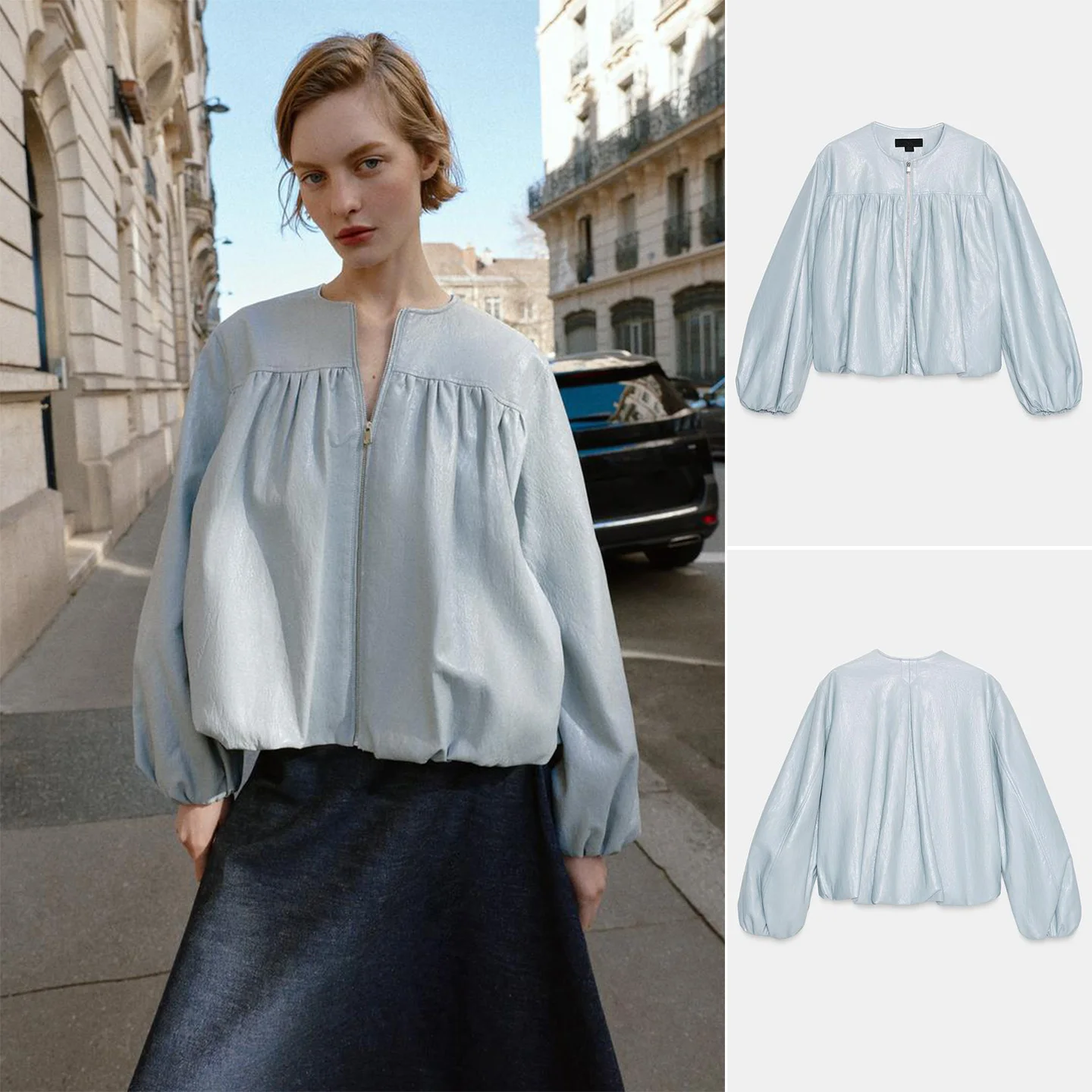 Spring Summer New Arrival Women's Casual Style Zipper Long Sleeve round Neck PU Leather Short Jacket Coat Standard Fit 2026
Spring Summer New Arrival Women's Casual Style Zipper Long Sleeve round Neck PU Leather Short Jacket Coat Standard Fit 2026
