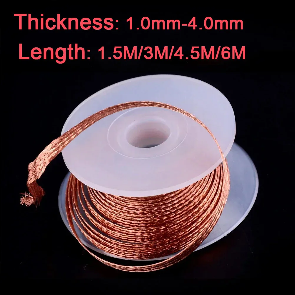 1.0-4.0mm/1.5M-6M Welding Wires Desoldering Braid Solder Remover Wick Wire Repair Tool
1.0-4.0mm/1.5M-6M Welding Wires Desoldering Braid Solder Remover Wick Wire Repair Tool