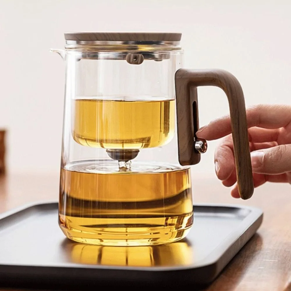 One Click Magnetic Switch Water Separation Inner Container Teapot Glass Wood Handle Filter Tea Cup 600/800 ML Clear
One Click Magnetic Switch Water Separation Inner Container Teapot Glass Wood Handle Filter Tea Cup 600/800 ML Clear