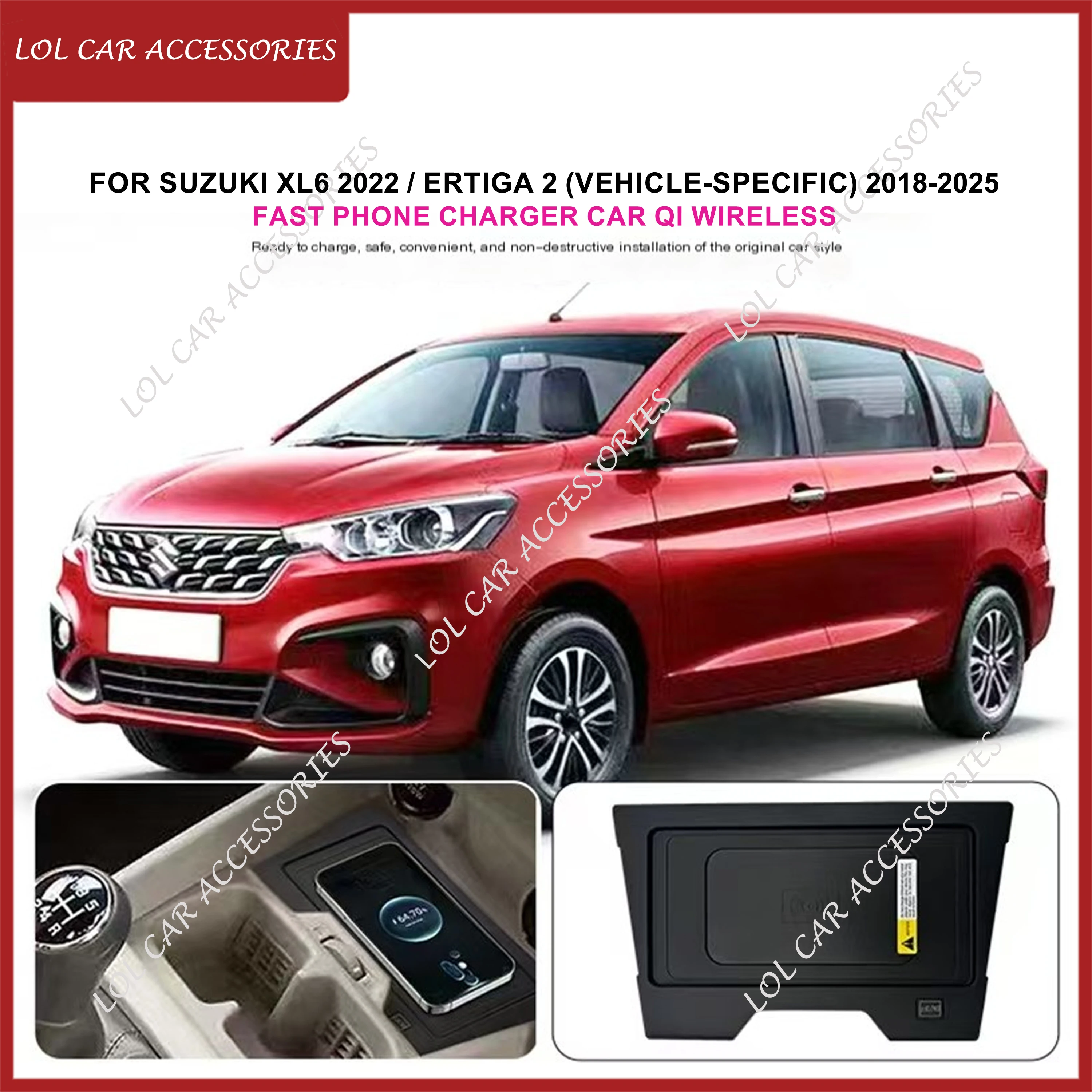 For Suzuki XL6 2022 / Ertiga 2 (Vehicle-specific) 2018-2025 Fast Phone Charger 15W Car QI Wireless Charging Panel Plate Holder
For Suzuki XL6 2022 / Ertiga 2 (Vehicle-specific) 2018-2025 Fast Phone Charger 15W Car QI Wireless Charging Panel Plate Holder