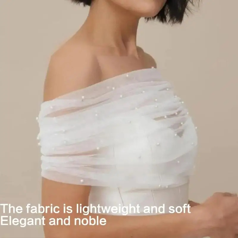 31BF Elegant Bridal Cover Up Shoulder Shawl with/without Imitation Pearls Detail
31BF Elegant Bridal Cover Up Shoulder Shawl with/without Imitation Pearls Detail
