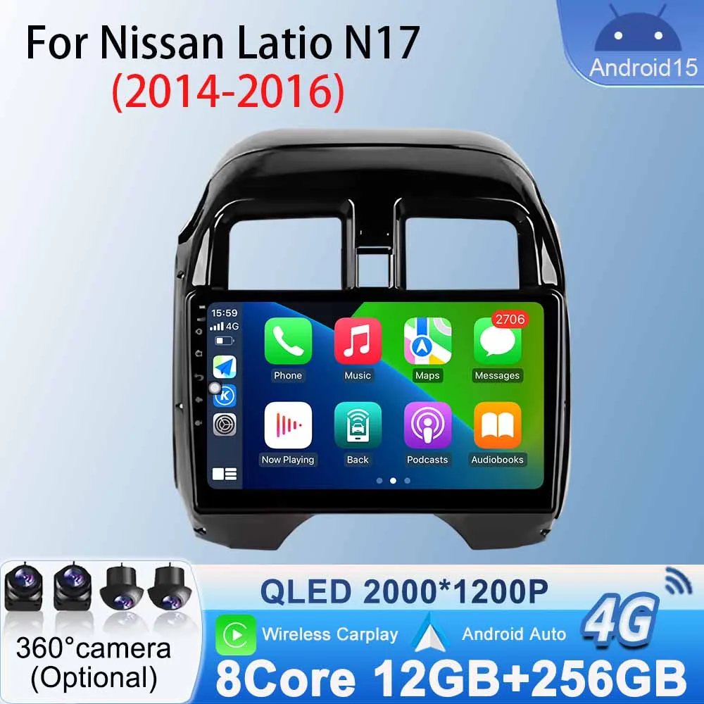 WIFI 360 Camera Bluetooth for Nissan Latio N17 2014 - 2016 RHD Car Radio Android 15 Carplay GPS Navigation Auto Multimedia Video
WIFI 360 Camera Bluetooth for Nissan Latio N17 2014 - 2016 RHD Car Radio Android 15 Carplay GPS Navigation Auto Multimedia Video