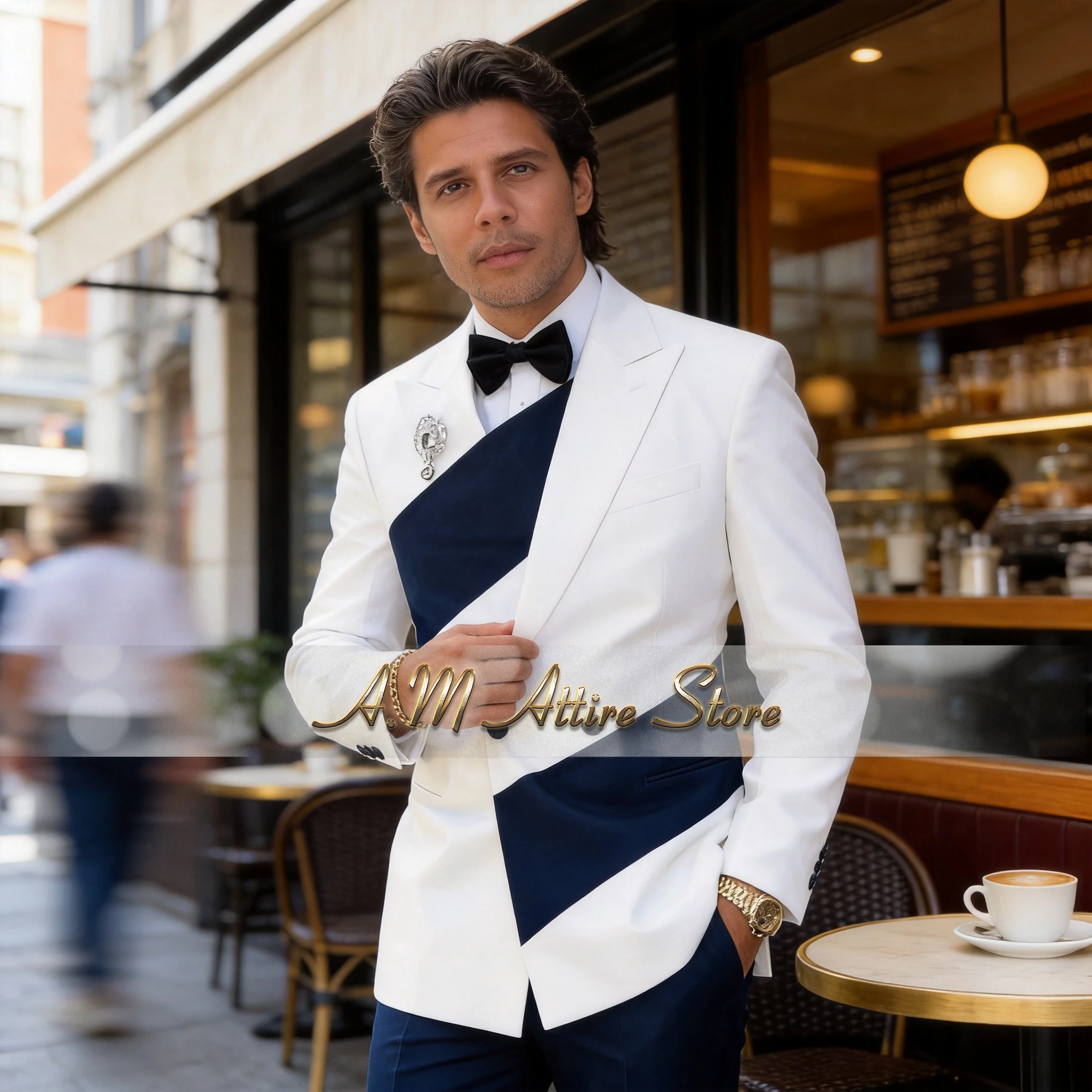 Elegant Men's Suit 2-piece Wedding Tuxedo Groom Slim Fit Suit Colorblock Jacket Pants XS-5XL For Men Blazer
Elegant Men's Suit 2-piece Wedding Tuxedo Groom Slim Fit Suit Colorblock Jacket Pants XS-5XL For Men Blazer